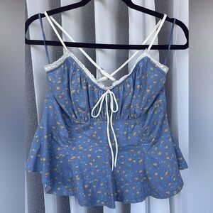 Free People Sammi Tank — Allure Blue | Size M (SOLD OUT STYLE)